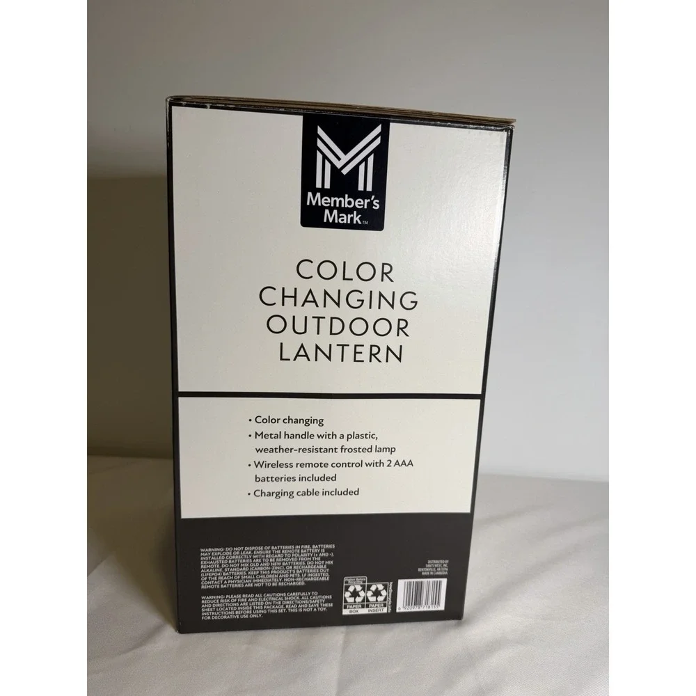 Member's Mark Color Changing Outdoor Lantern - Portable, Waterproof, Lightweight
